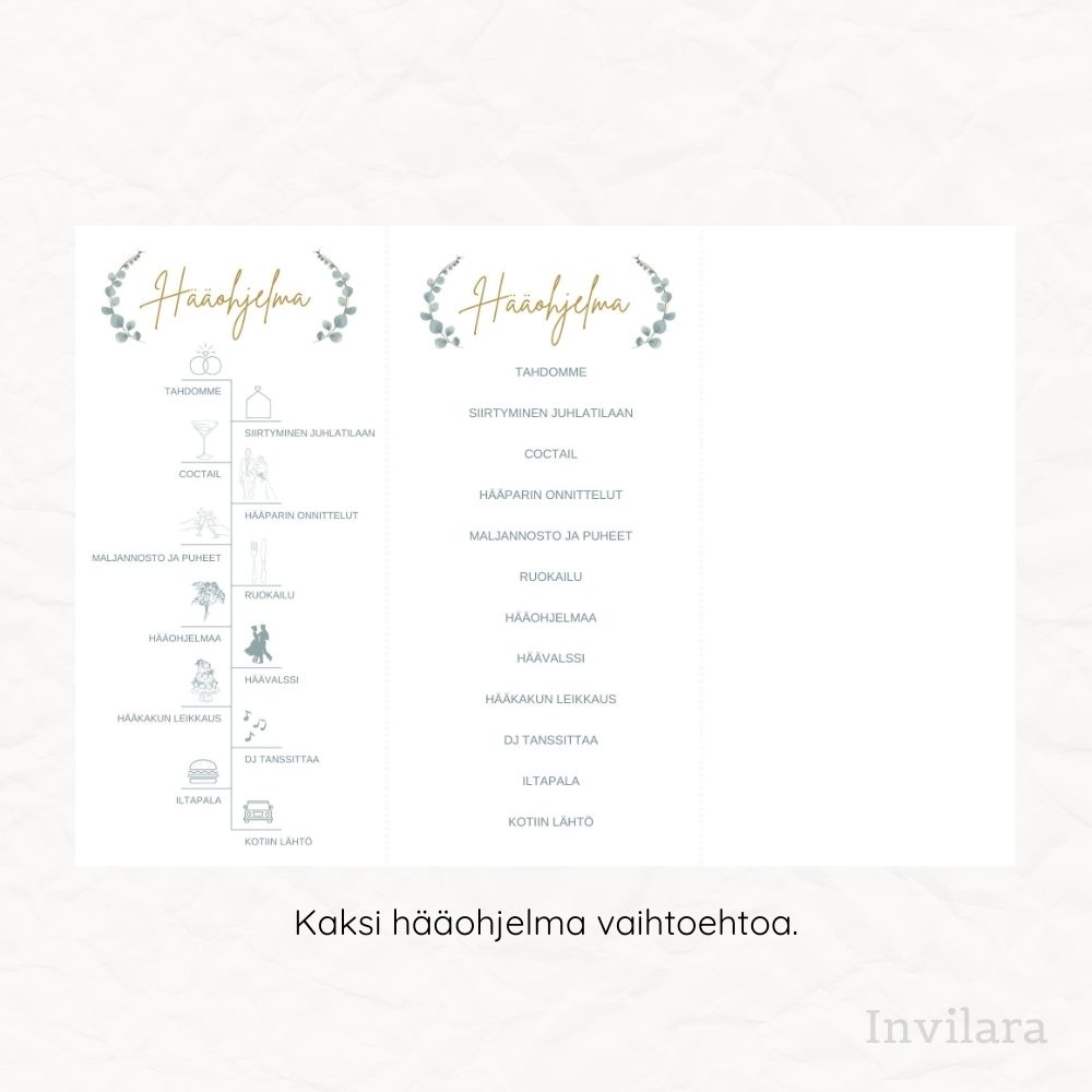 Muokattavat ja tulostettavat häiden paperituotteet nopeasti, helposti ja edullisesti