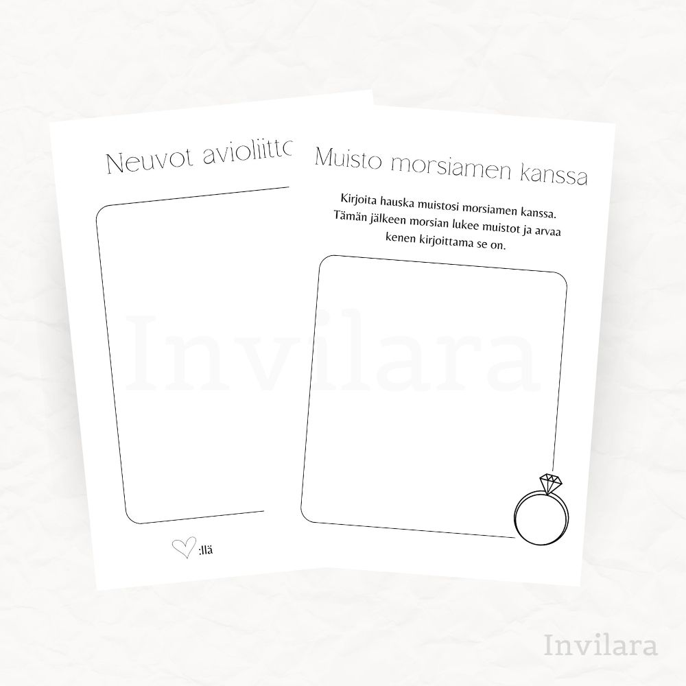 Tekemistä polttareihin, polttaribingo