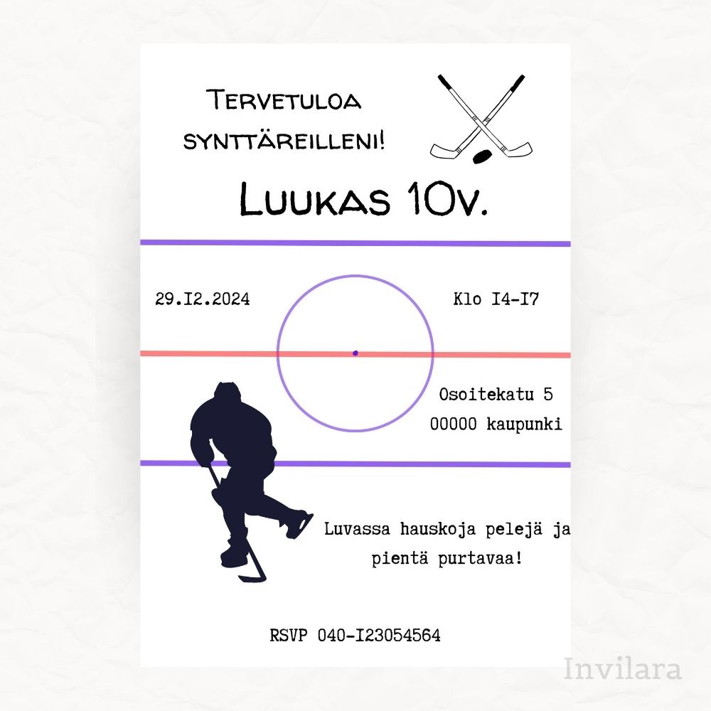 Lasten digitaalinen syntymäpäiväkutsu tulostettava helppo ja edullinen syntymäpäiväkutsu