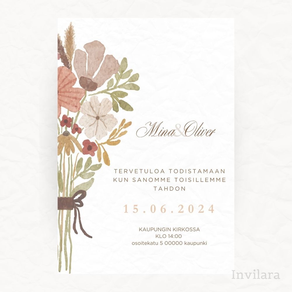 Muokattava ja tulostettava tai digitaalinen hääkutsu netistä