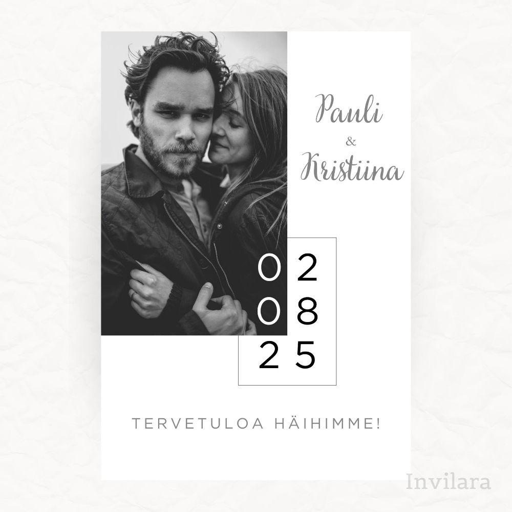 Helposti muokattava ja tulostettava häiden tervetuloa kyltti