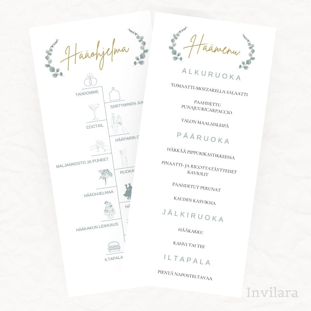 Muokattavat ja tulostettavat häiden paperituotteet nopeasti, helposti ja edullisesti