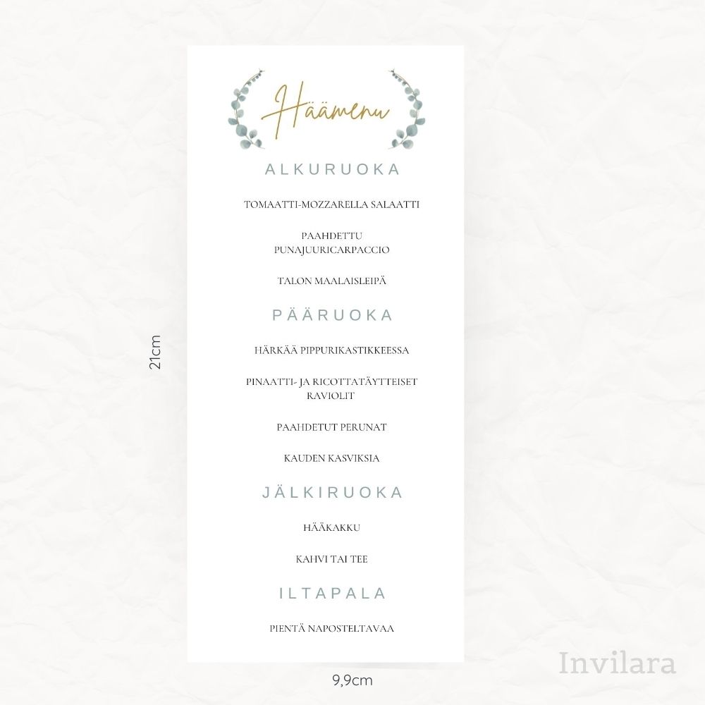 Muokattavat ja tulostettavat häiden paperituotteet nopeasti, helposti ja edullisesti