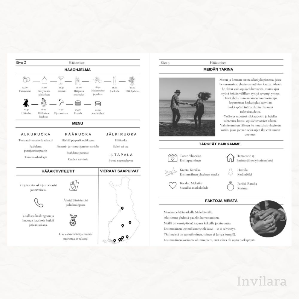 Hääuutiset hääsanomat, häiden suosittu yksityiskohta, tulostettava ja muokattava häiden paperitarvikkeet