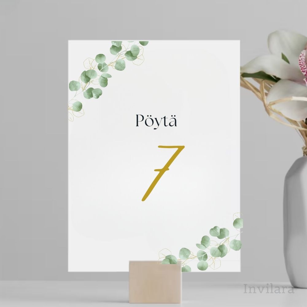 Tulostettavat pöytänumerot häihin. Lataa, muokkaa ja tulosta pöytänumerot helposti itse