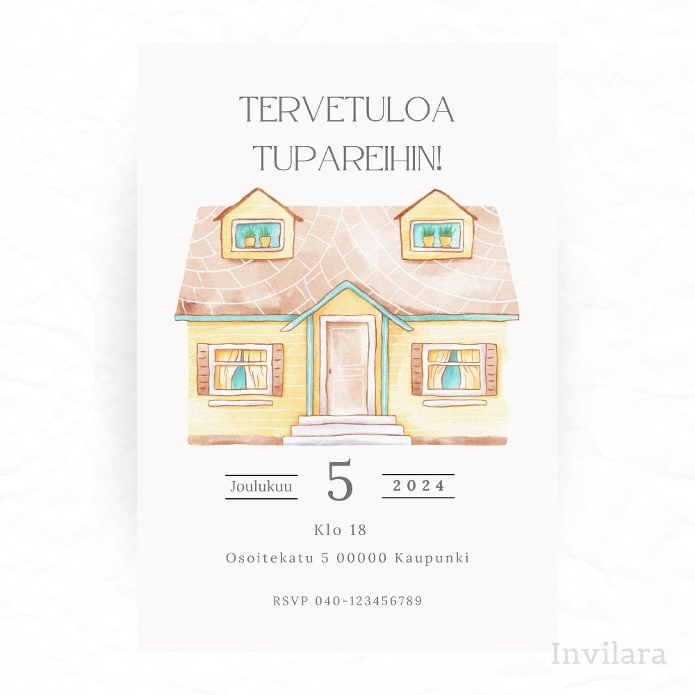 Tupaantulijaiskutsu, tuparikutsu, tupaantulijaiset