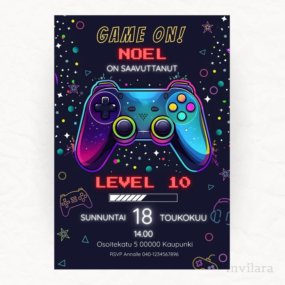 Lasten muokattavat ja tulostettavat tai digitaaliset syntymäpäiväkutsut