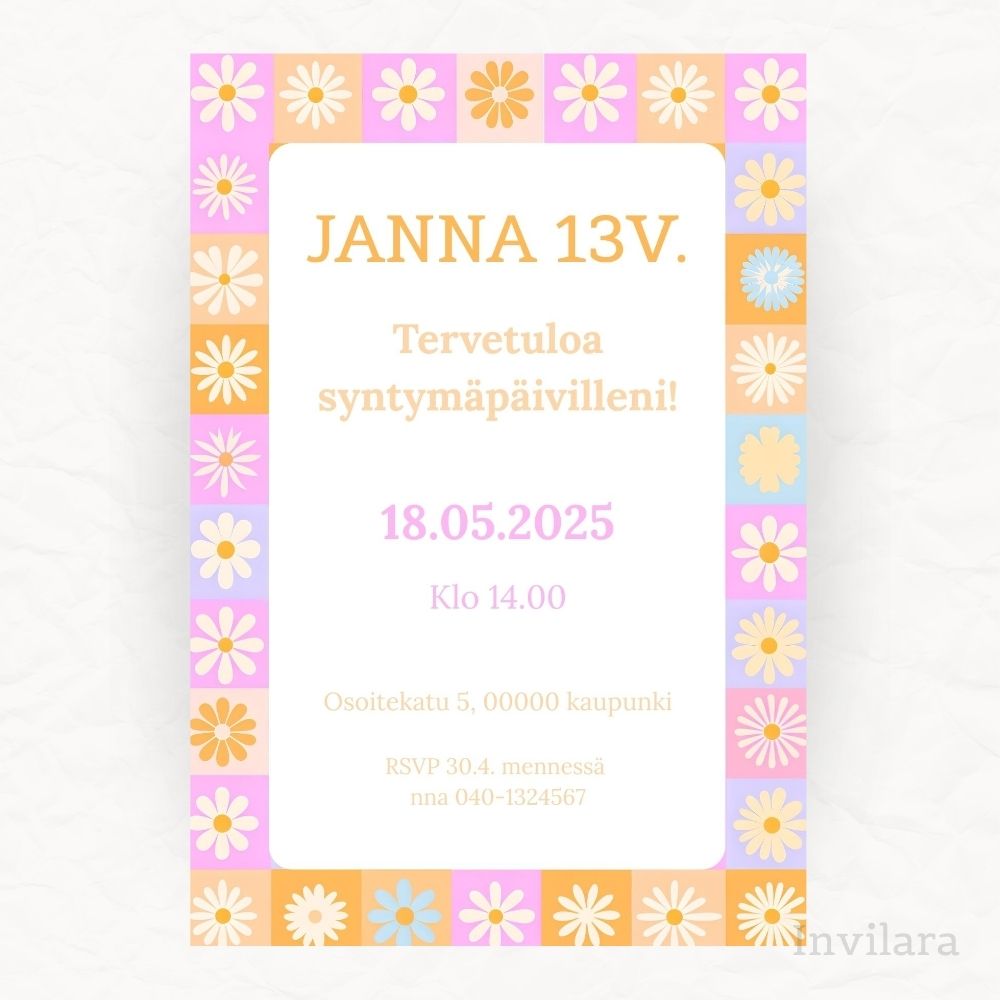 Lasten muokattavat ja tulostettavat tai digitaaliset syntymäpäiväkutsut