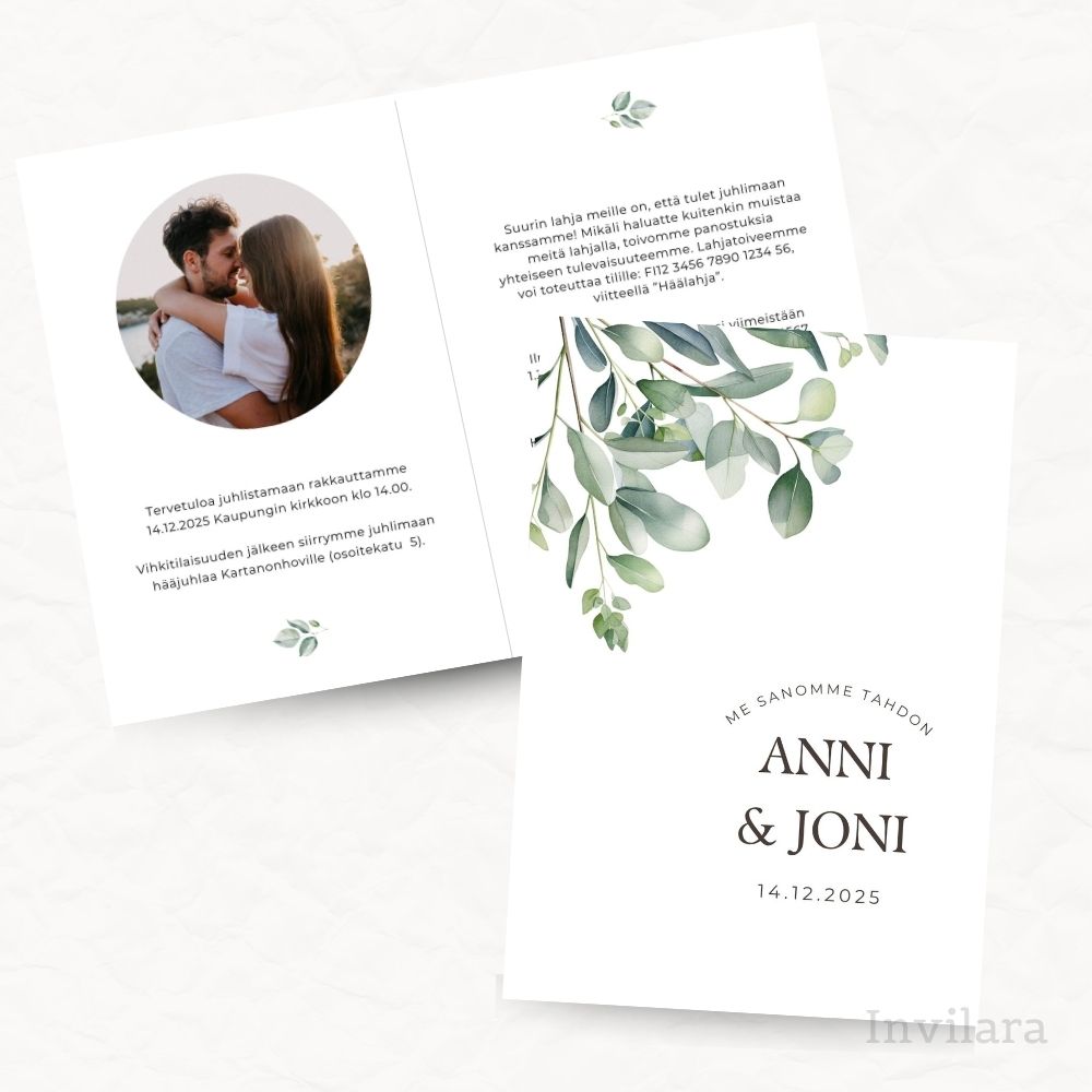 Muokattava ja tulostettava hääkutsu