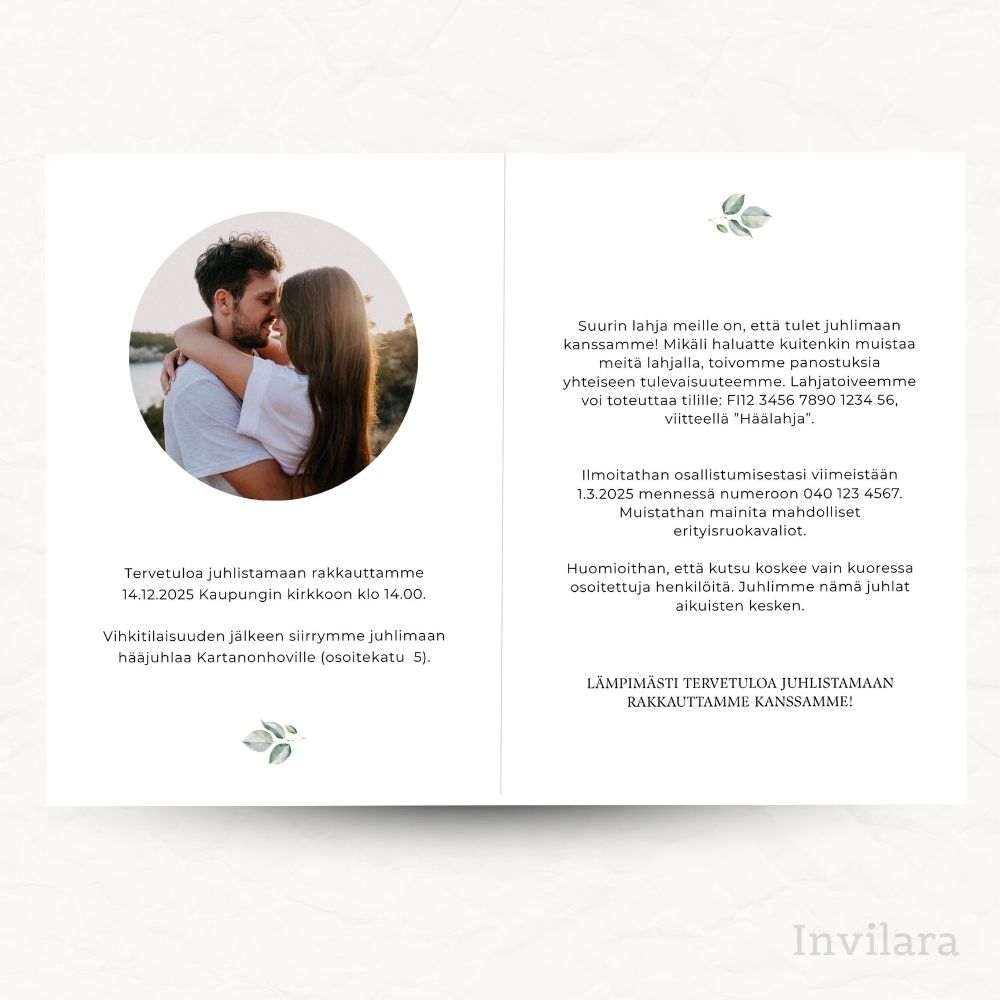 Muokattava ja tulostettava hääkutsu