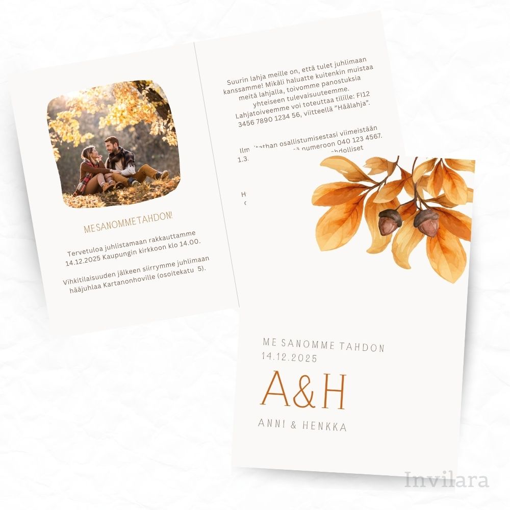 Muokattava ja tulostettava hääkutsu