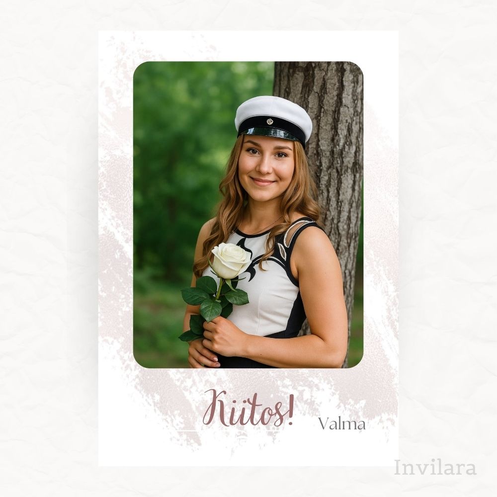 Digitaalinen valmistujaisten kiitoskortti