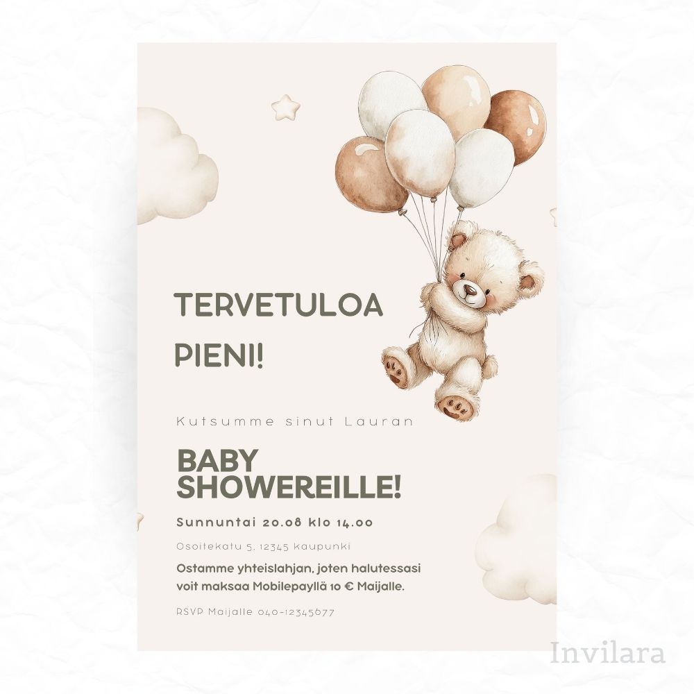 Baby shower kutsu, vauvakutsut