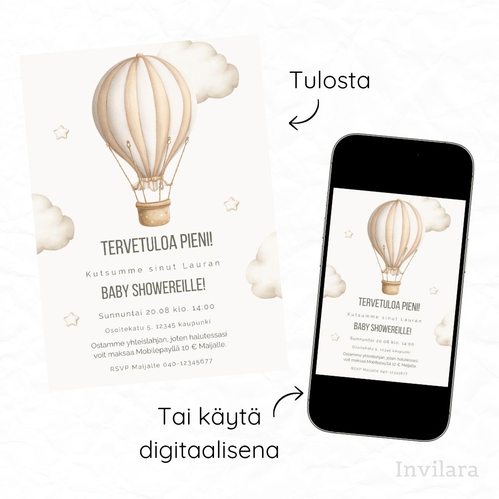 Baby shower kutsu, vauvakutsut