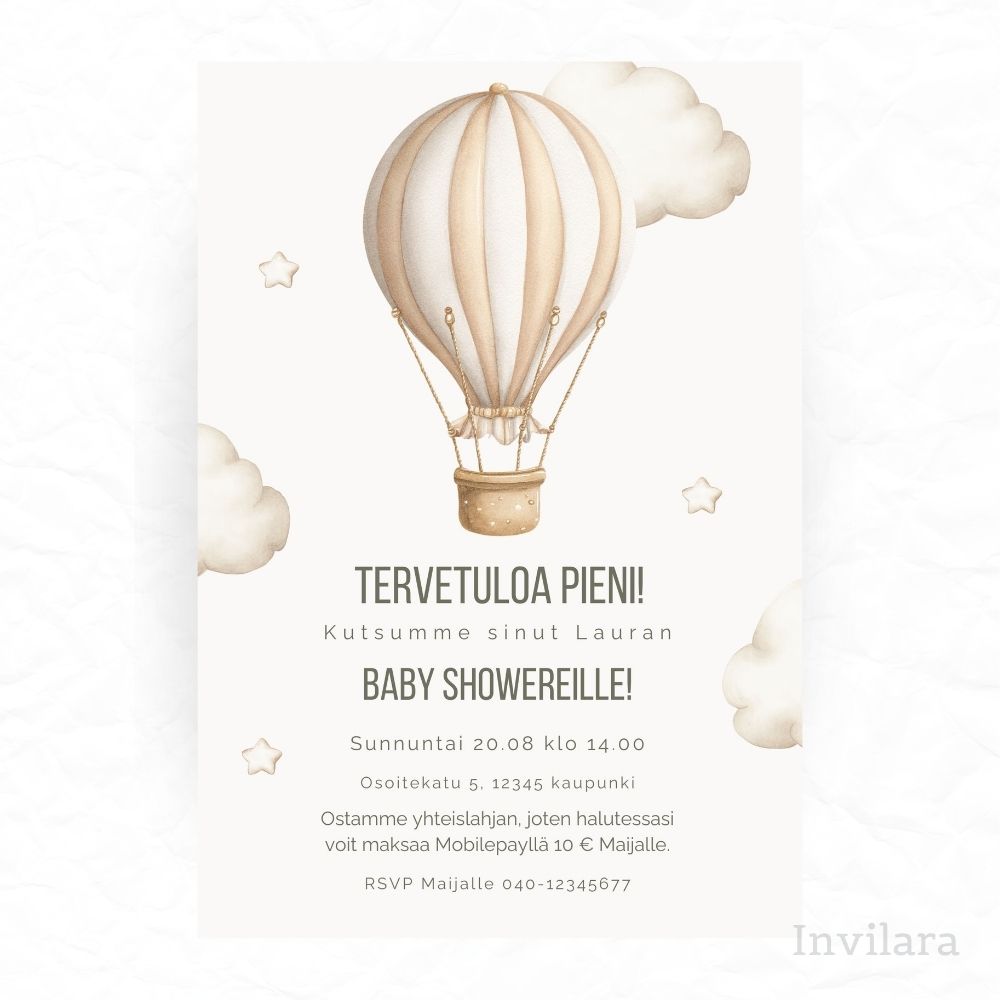Baby shower kutsu, vauvakutsut